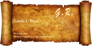 Gaebl Rea névjegykártya