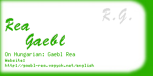 rea gaebl business card